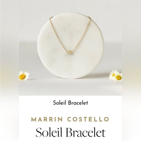 NWT New Marrin Costello Soleil Gold Over Sterling/Topaz Stone Bracelet $150 MSRP - Picture 1 of 15